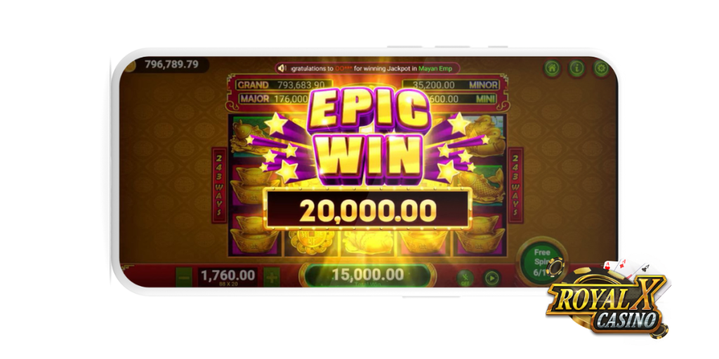Royal X Casino Interface